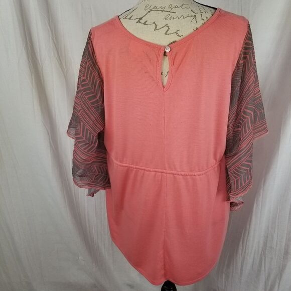 Motherhood Maternity Salmon & Gray Blouse Size XL - Picture 10 of 10